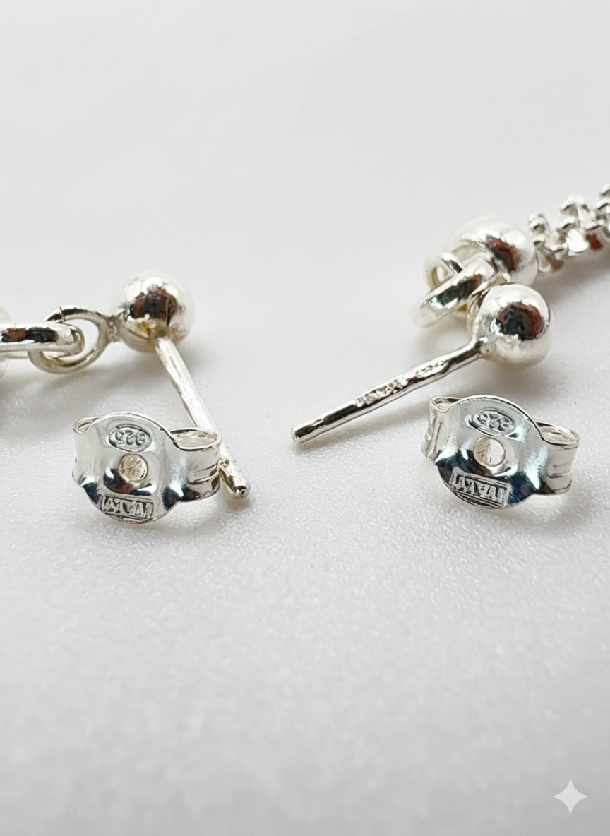 Rock Sparkle Earrings 3.4mm